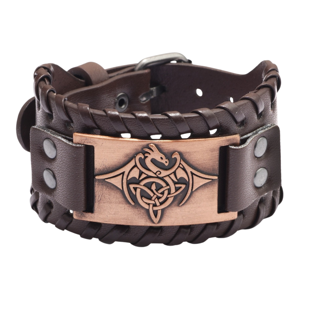 Viking Dragon Leather Bracelet | Valhalla 