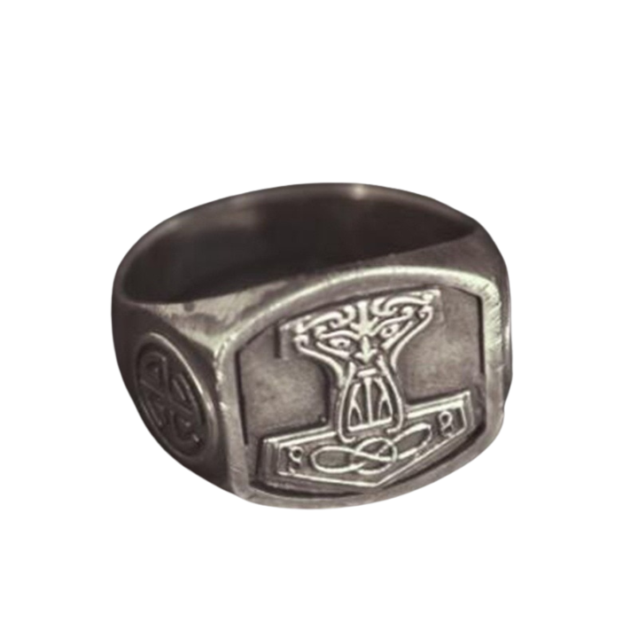 Bague de Vikings Marteau Mjollnir | Valhalla