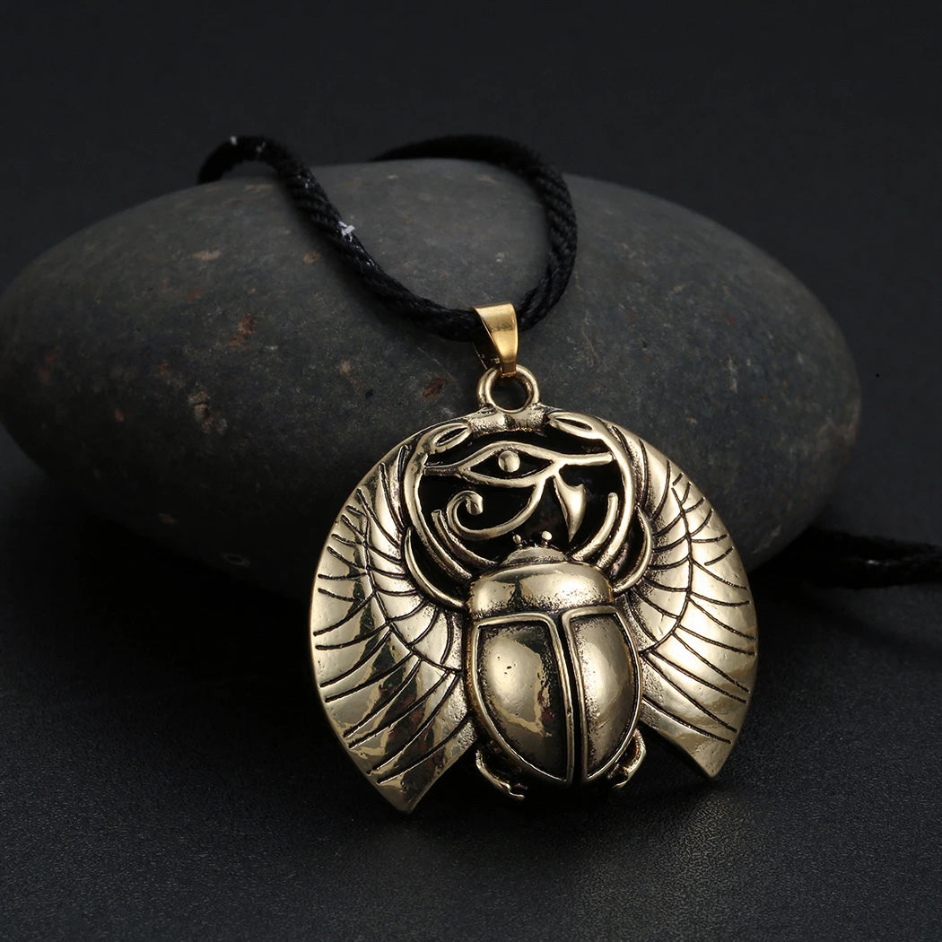 Collier Égyptien Scarabée et œil d'Horus | Valhalla