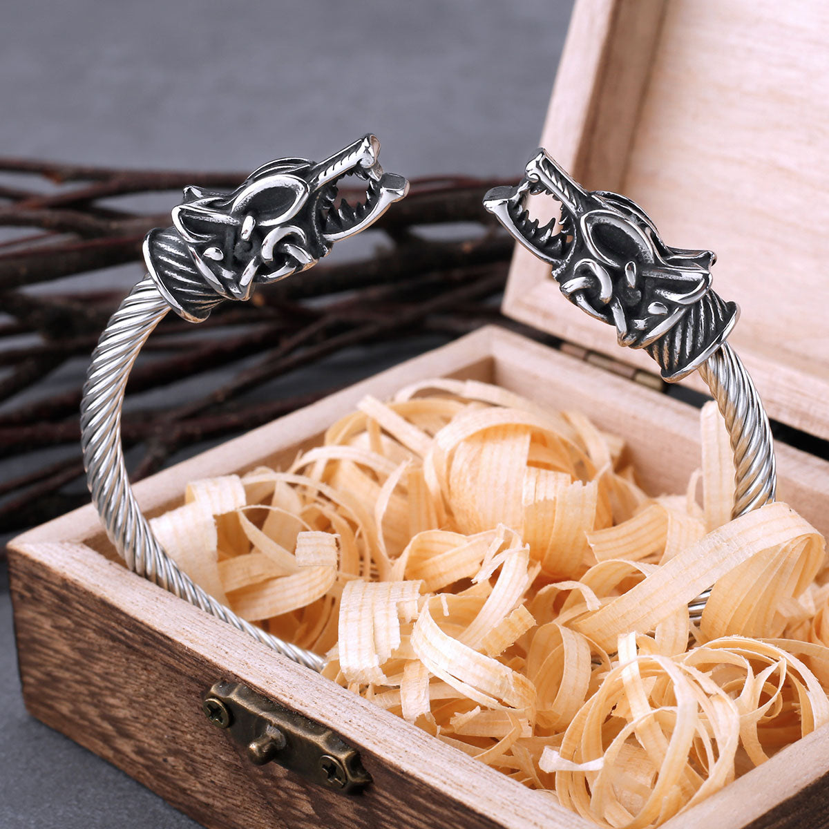 Bracelet Viking Têtes de Loups | Valhalla