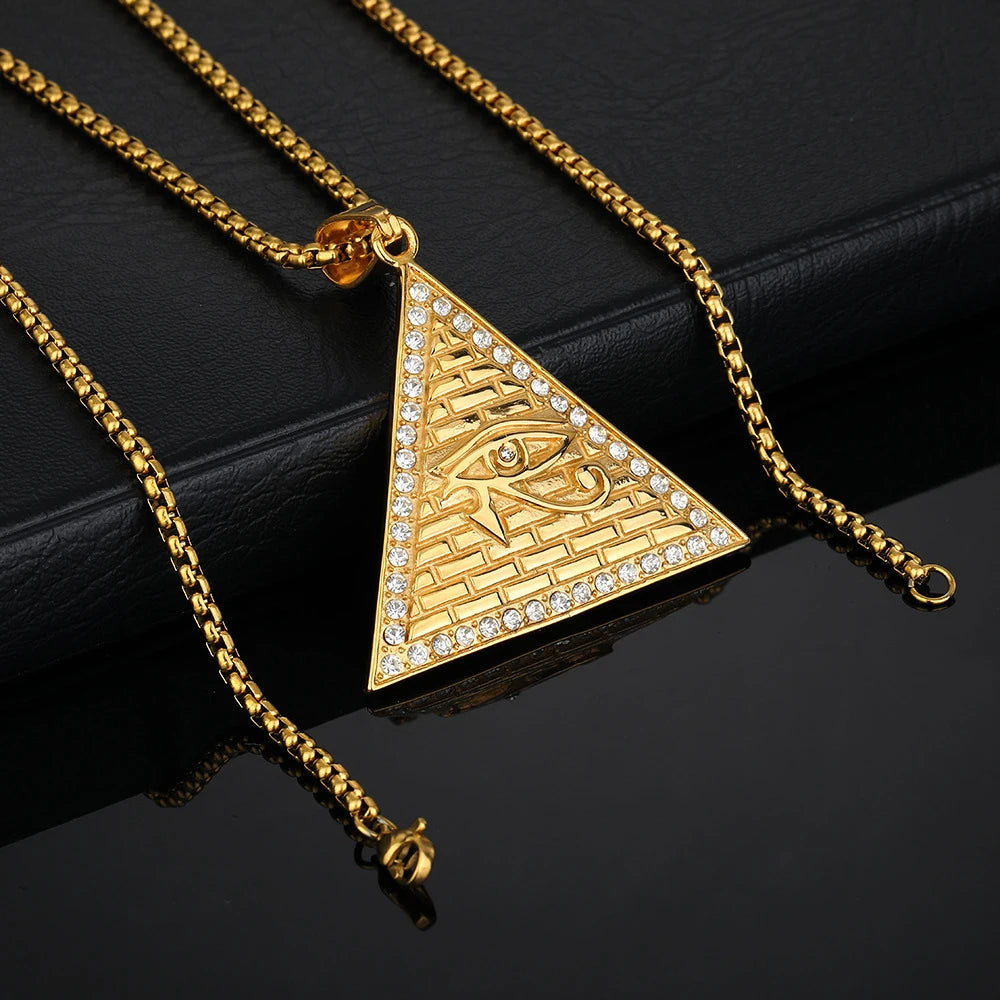 Collier Pyramide et œil d'Horus Égyptien | Valhalla