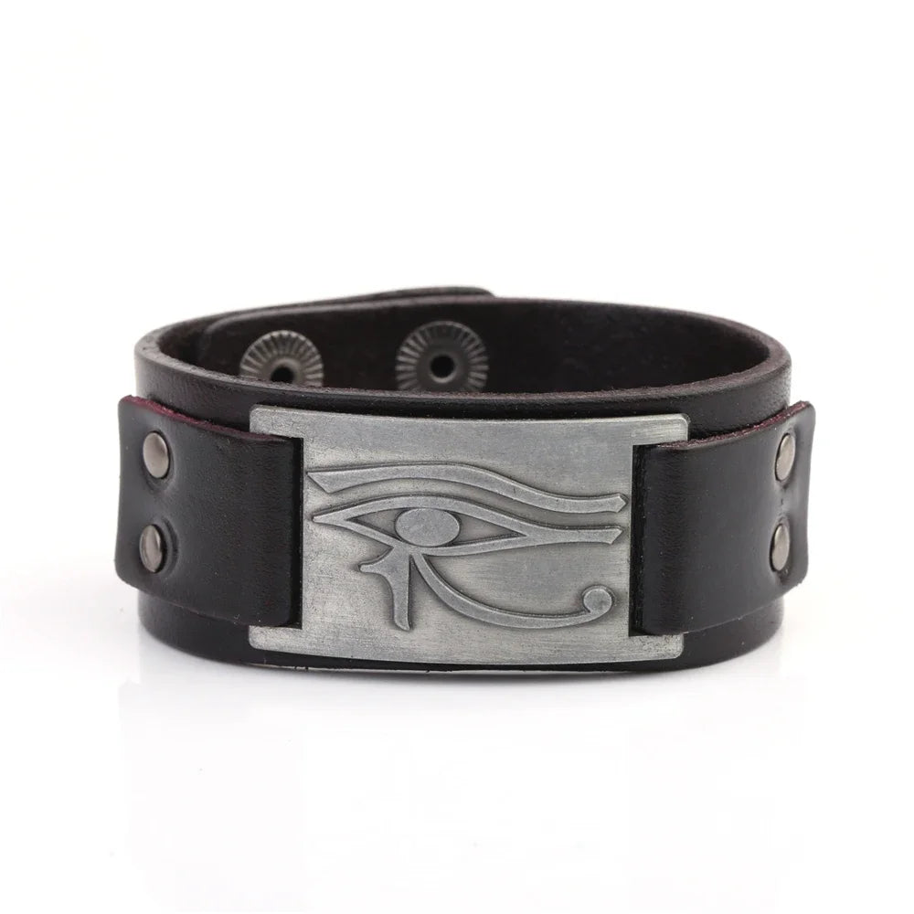 Bracelet Cuir œil d'Horus | Valhalla