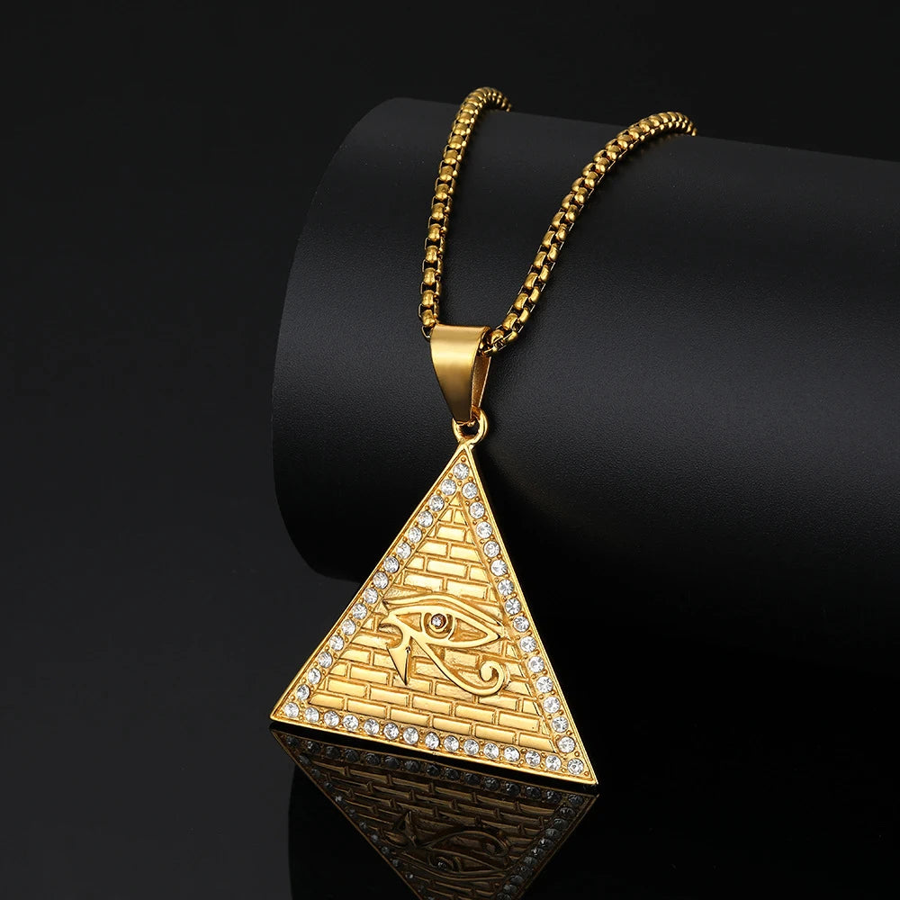 Collier Pyramide et œil d'Horus Égyptien | Valhalla