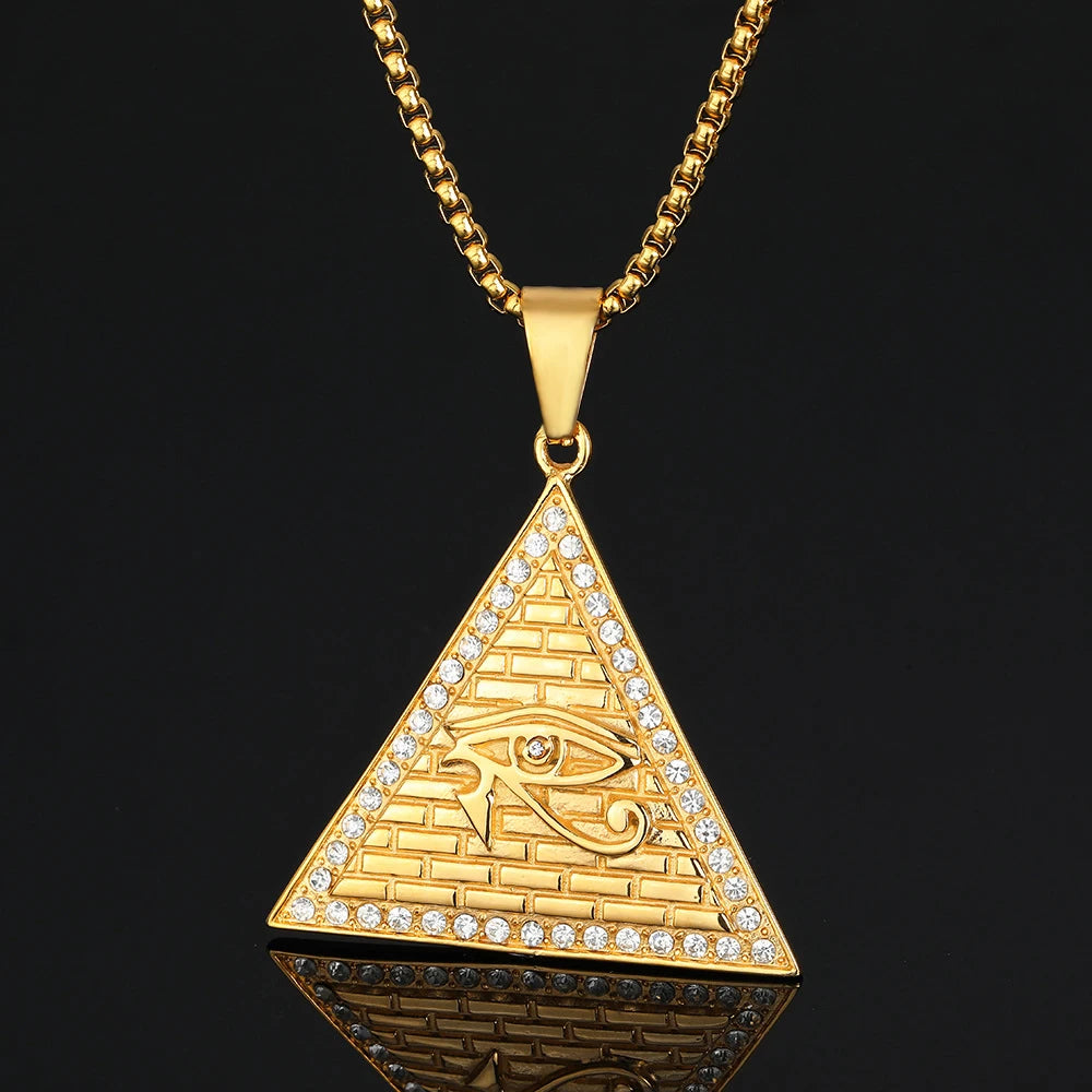 Collier Pyramide et œil d'Horus Égyptien | Valhalla