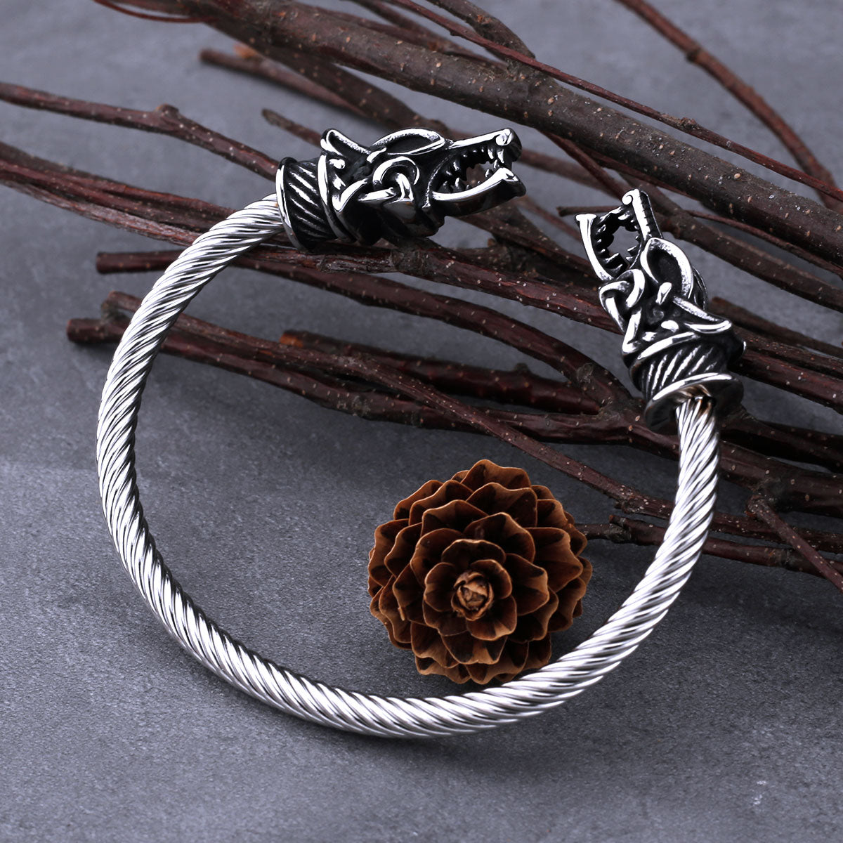 Bracelet Viking Têtes de Loups | Valhalla