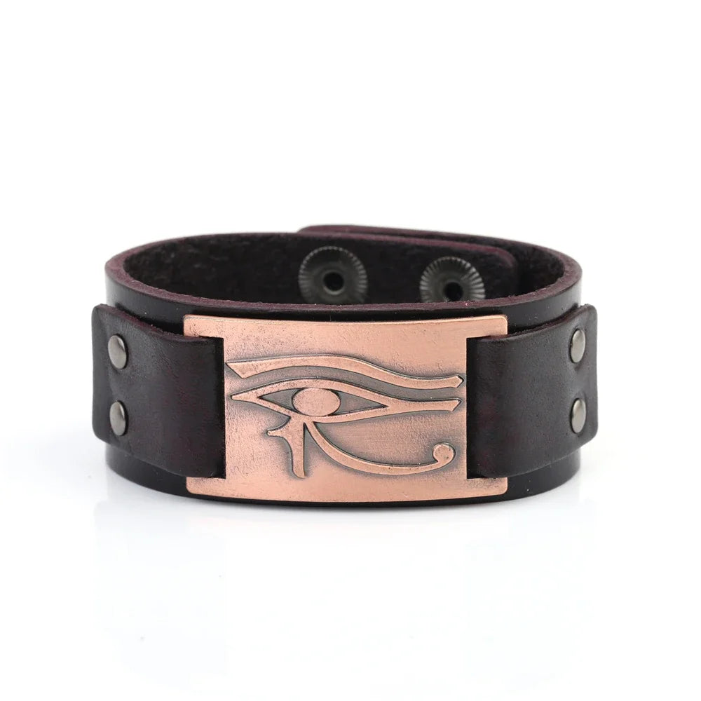 Bracelet Cuir œil d'Horus | Valhalla