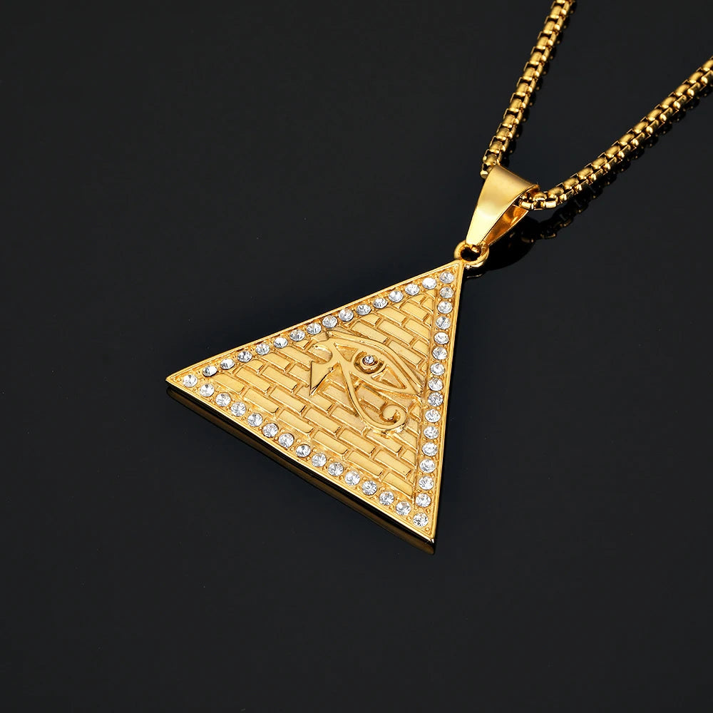 Collier Pyramide et œil d'Horus Égyptien | Valhalla