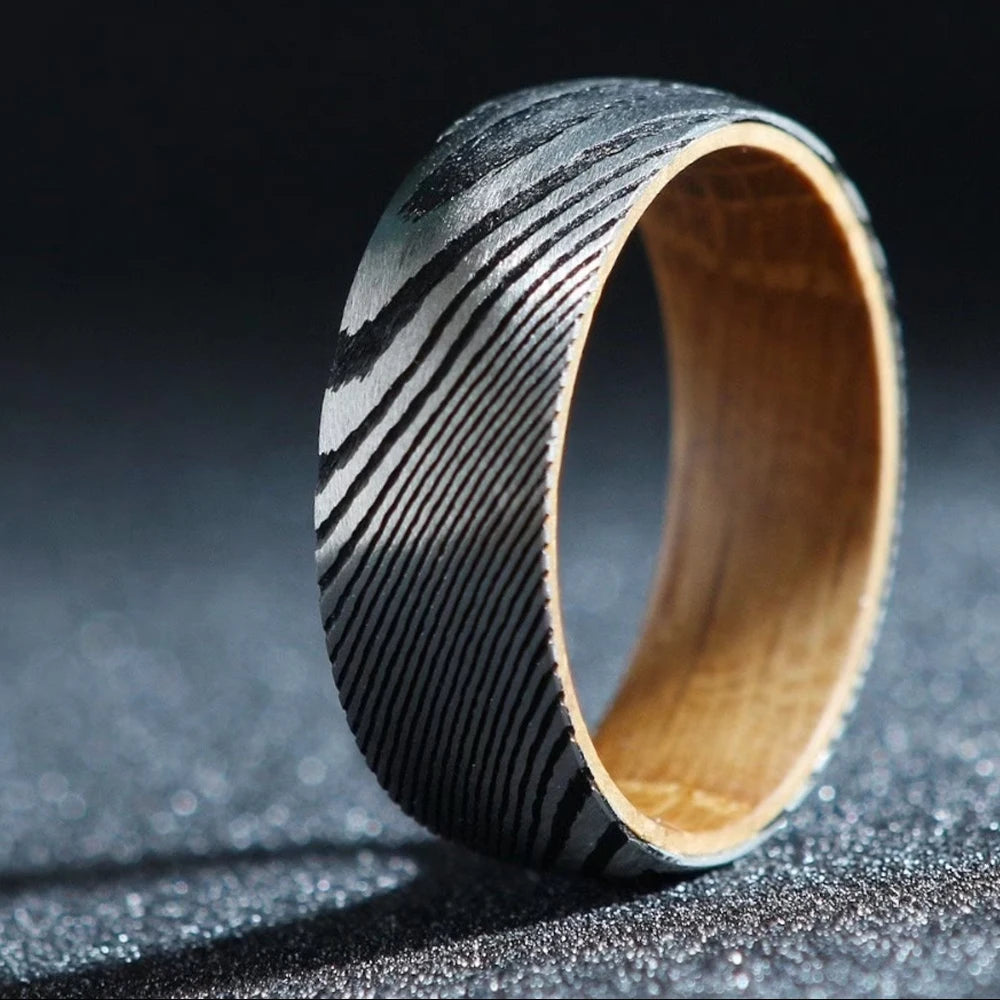 Sora | Bague en Bois & Acier