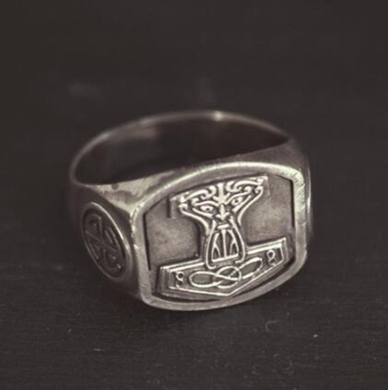 Bague de Vikings Marteau Mjollnir | Valhalla