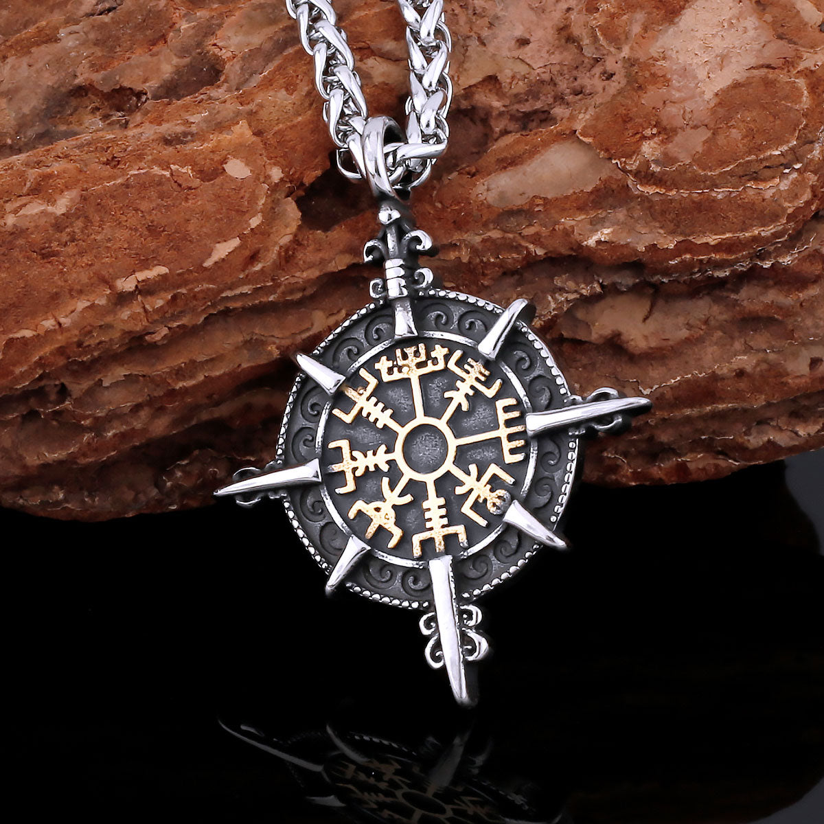 Collier Viking Boussole Vegvisir | Valhalla