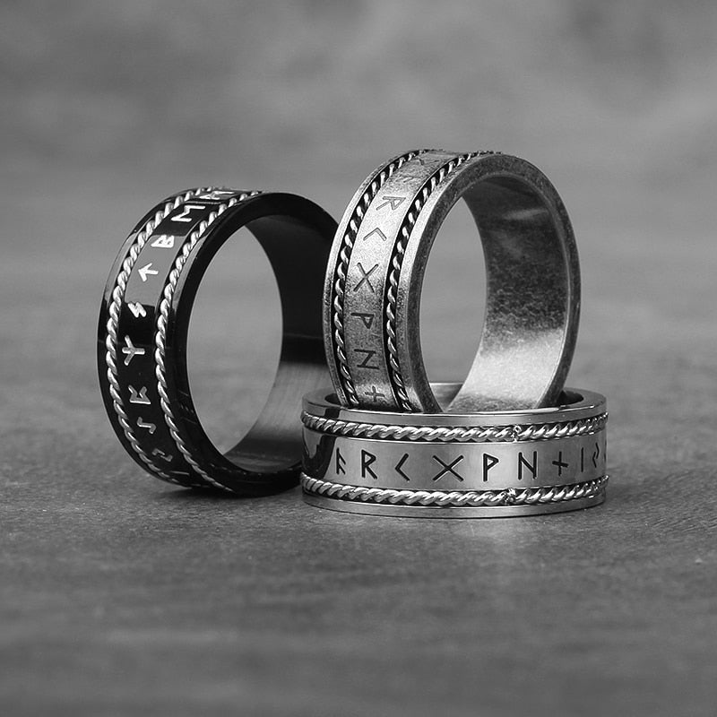 Bague Vikings Runes Futhark | Valhalla