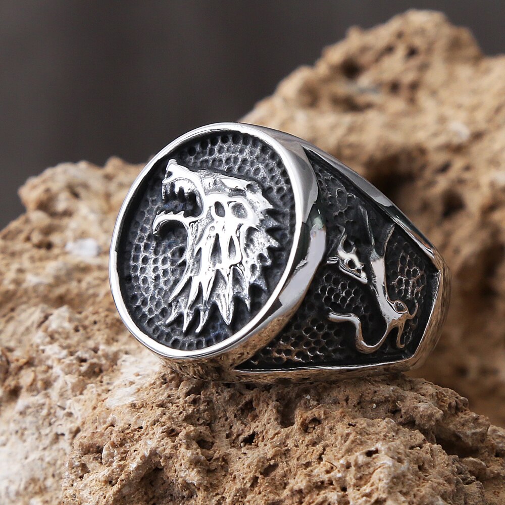 Bague T te de Loup Fenris Valhalla